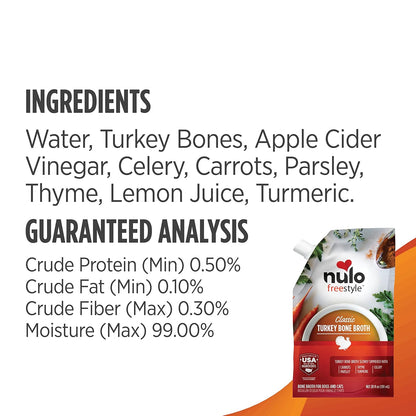 Freestyle Bone Broth, Premium Food Topper for Cats and Dogs, with Collagen and Chondroitin Sulfate to Help Boost the Quality of Your Pet’S Coat and Skin, 20 FL Oz Pouch
